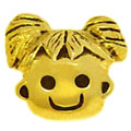 gold plated girl sterling silver bead jewelry