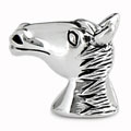 silver horse head for European modular bracelets
