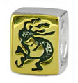 Kokopeli silver bead