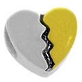 925 sterling silver heart bead for European modular bracelets