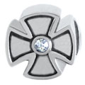 cross 925 sterling silver beads for charm jewelry
