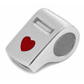 whistle sterling silver bead for European modular bracelets