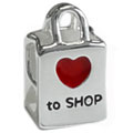 shopping bag sterling silver bead jewelry