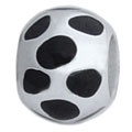 leopard skin design sterling silver beads