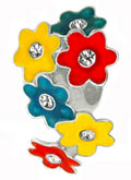 1138 Bouquet flower 925 sterling silver bead for European charm bracelets
