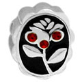 Cameo rose on sterling silver bead jewelry