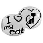 cat on 925 sterling silver bead jewelry