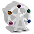 Ferris wheel silver bead for European modular bracelets