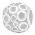 o-ring design silver beads for European charm bracelets