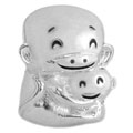 dad and baby silver bead jewelry