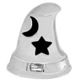 witch hat silver bead jewelry