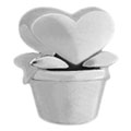 love plant silver bead for European modular bracelets