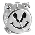 alarm clock silver bead jewelry