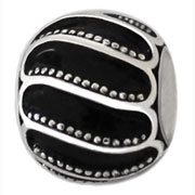 lines and dots on silver bead jewelry