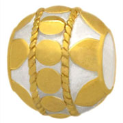 2-tone silver bead jewelry