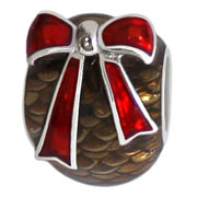 pink ribbon silver bead charm jewelry