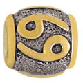 Cancer silver zodiac charm for 3 mm chains