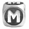 Wholesale 925 sterling silver alphabet beads M for personalized jewelry