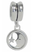 Moon and star charm silver jewelry