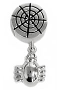 Spider sterling silver charm jewelry