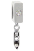 High heel silver charm jewelry