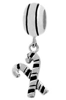 Christmas candy cane charm jewelry