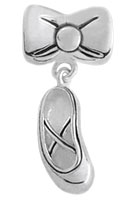 ballet shoe silver charm jewelry
