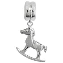 rocking horse silver charm jewelry