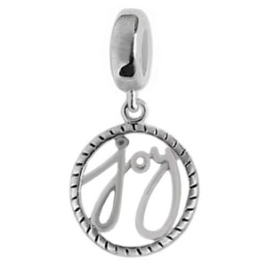 Joy silver charm for bracelets