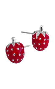 Strawberry 925 sterling silver earrings