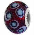 glass bead silver caps for European charm bracelet jewelry