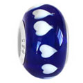 white heart glass bead jewelry