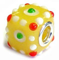 5501 cube glass beads for European charm bracelet jewelry