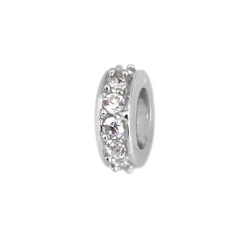 sterling silver spacers with cz stones