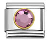 Rose October birthstone Italian charms