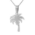 4138 palm tree silver pendants