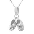 baby shoes sterling silver pendants