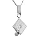 graduation cap silver pendant jewelry