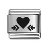 heart laser charms