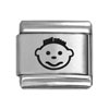 boy's face laser charms