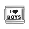 I love boys Italian charms