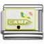 bird on camp sign charm