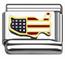 US flag map charm