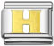 Italian charm letter H