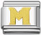 Italian charm alphabet M