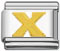 Italian charm letter X