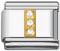 Rhinestone letter I Italian charms