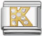 Rhinestone letter K Italian charms for bracelets