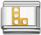 Rhinestone letter L Italian charms