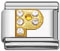 Rhinestone letter P Italian charms